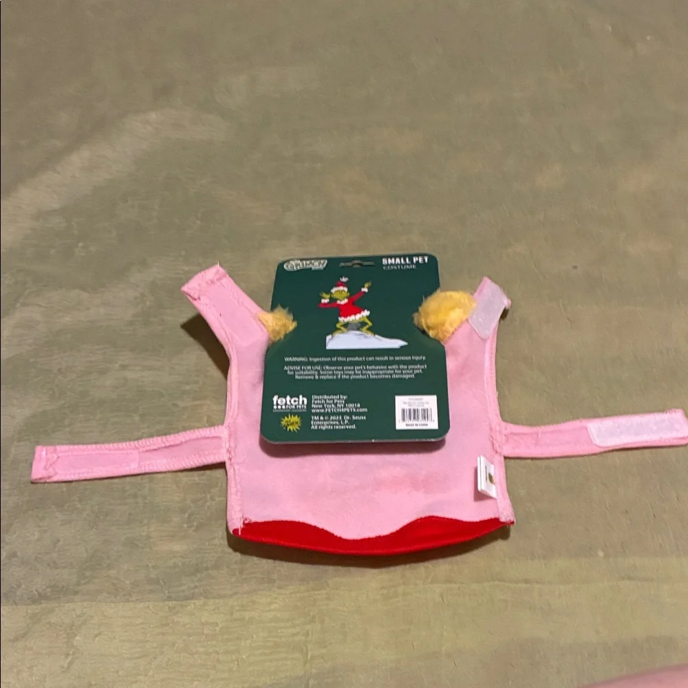 The Grinch Pink and Yellow Small Pet Costume-NWT’s